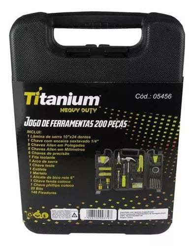 Jogo De Ferramentas 200 Peças - Profissional - Titanium